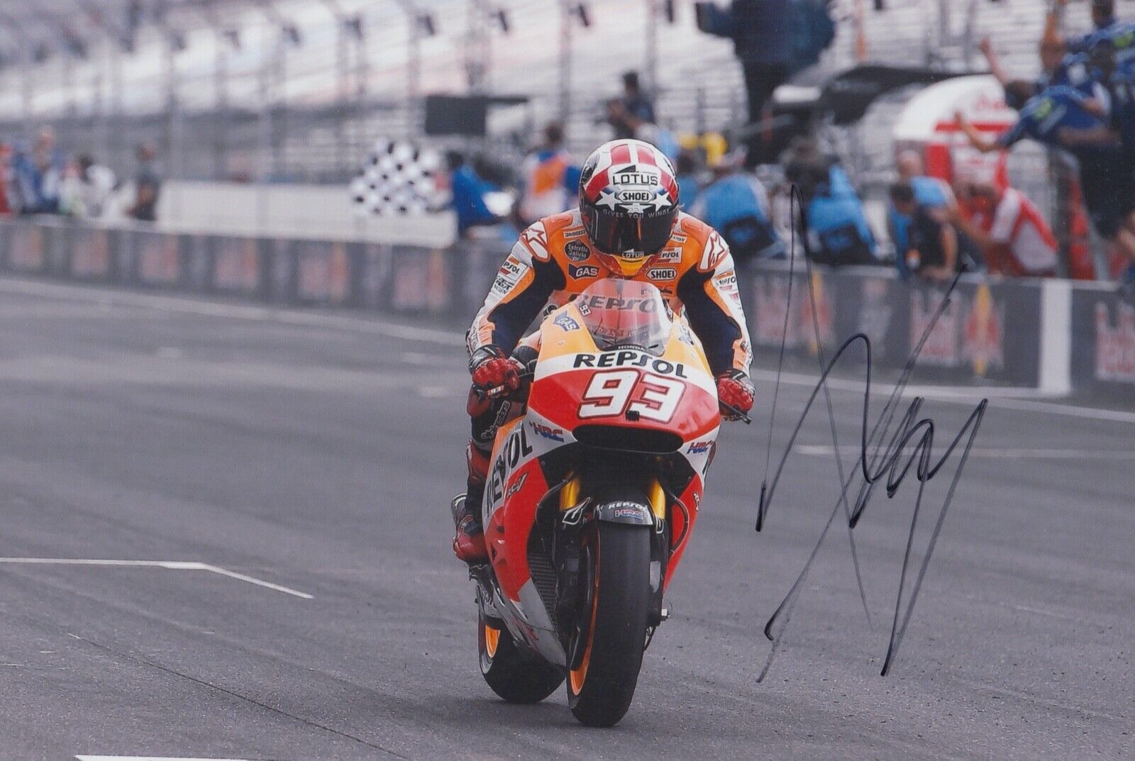 Marc Marquez Hand Signed 12x8 Photo Poster painting MotoGP Autograph Repsol Honda 4