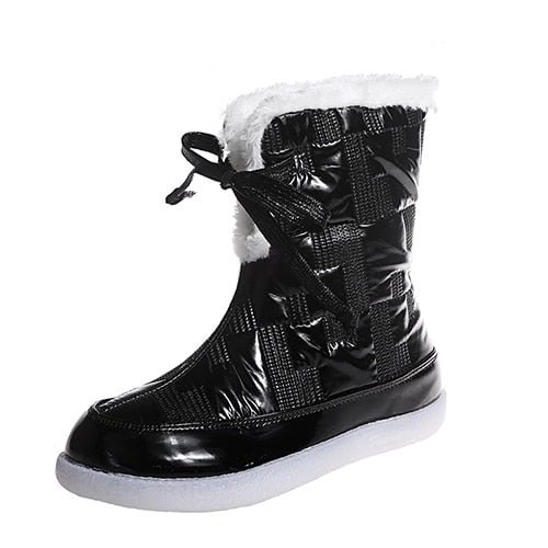 Women Snow Boots Winter Warm Plush Boots Woman Ankle Boots Ladies Flats Female Fashion Comfort Shoes Women's Casual Footwear