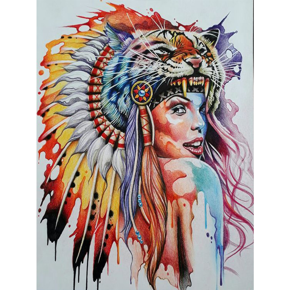 

Native American - Round Drill Diamond Painting - 30*40CM, 501 Original