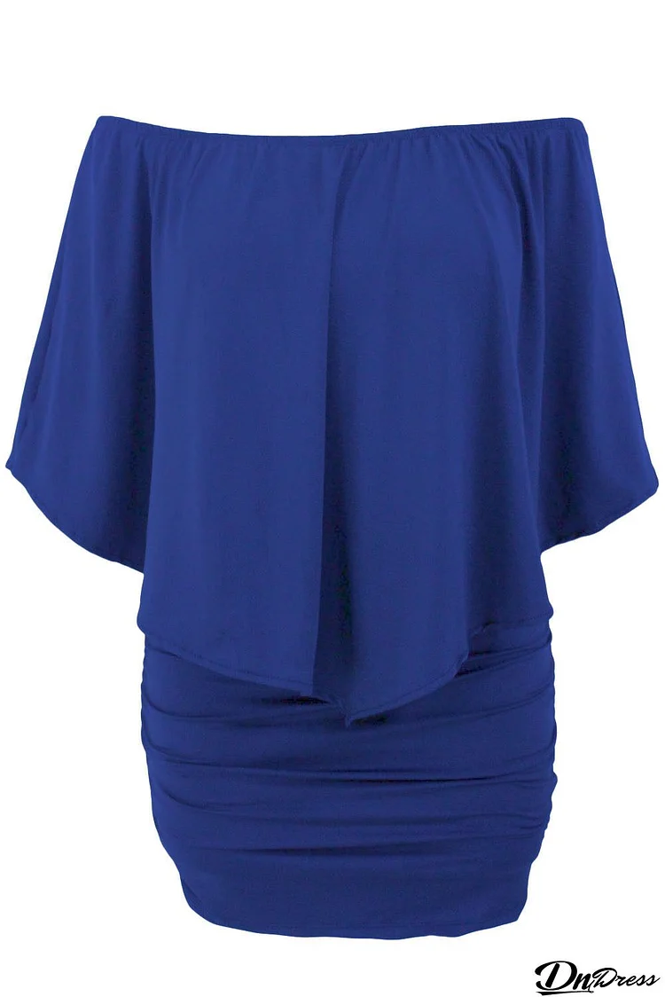 Multiple Dressing Blue Flounce Mini Dress