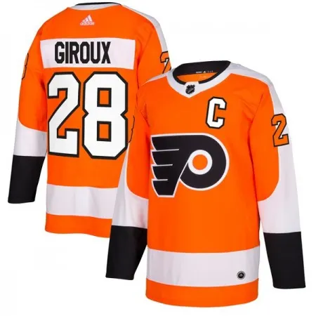 Men's  Philadelphia Flyers #28 Claude Giroux Orange Stitched NHL Jersey