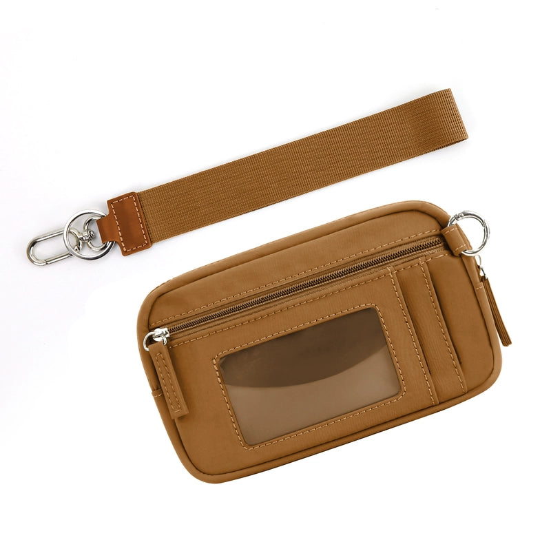 In Stock Hot Lulu Same Transparent PVC Card Bag Wrist Bag Portable Bank Card Change Purse