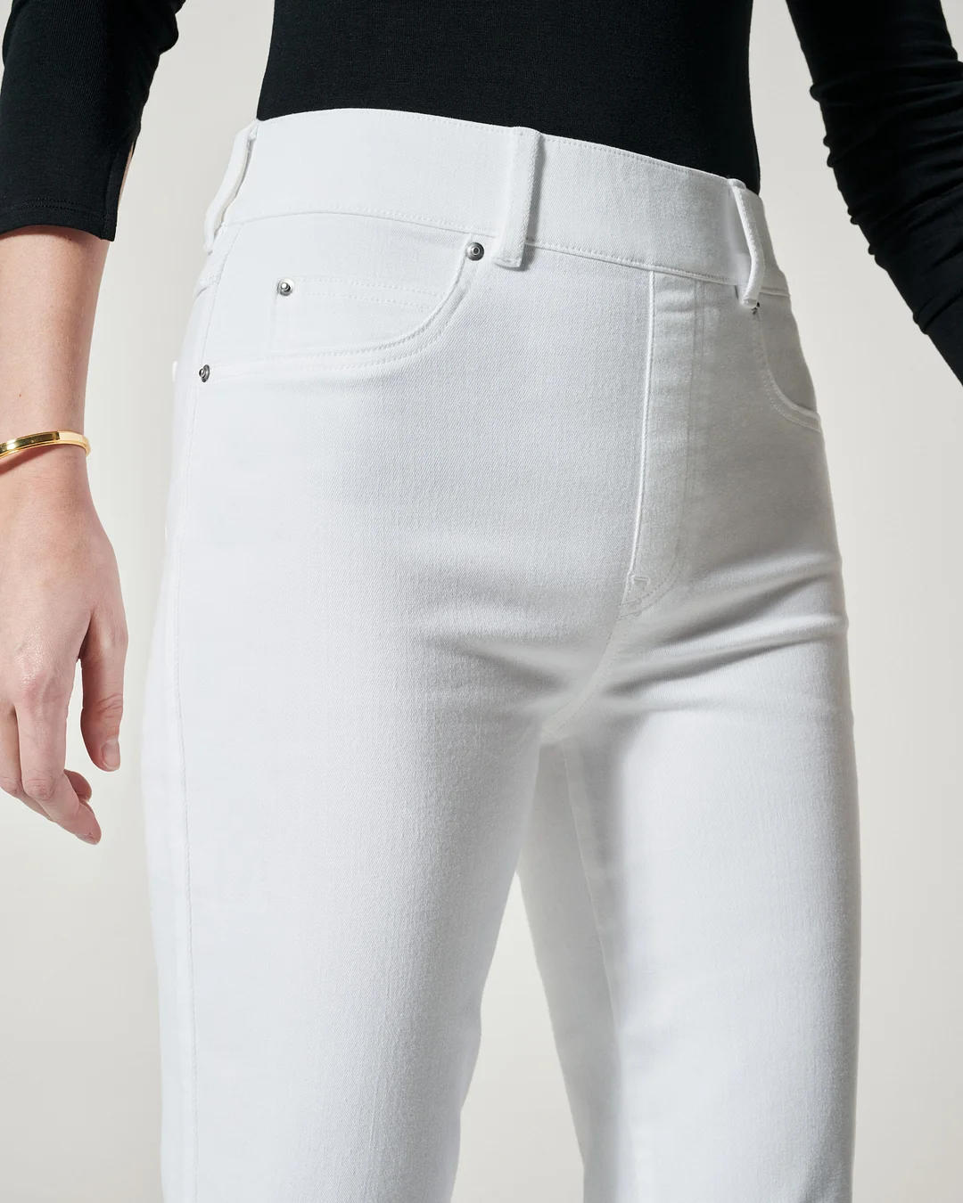 Ankle Straight Leg Jeans, White
