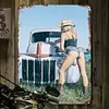 Fille sexy - Panneaux en &eacute;tain m&eacute;tallique(20*30cm/30*40cm)