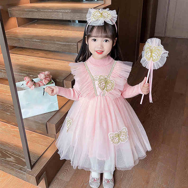 蝶の羽 演出 切り替え 女の子 プレゼント 幼児 ワンピース 4点セット