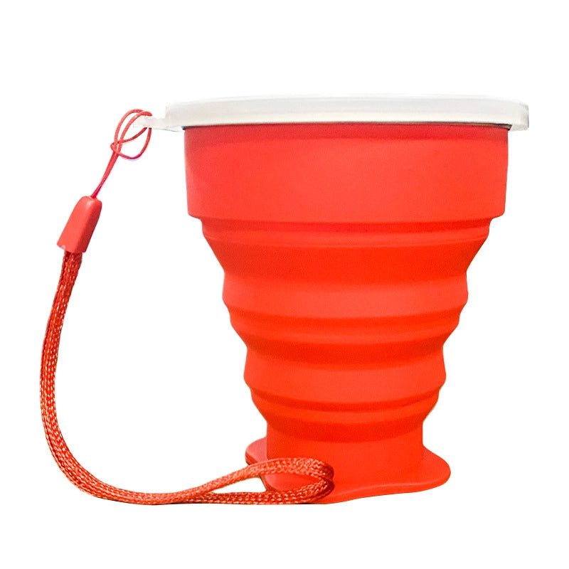 200ml Silicone Folding Cup For Business Trip Portable Carry-on Cup Food Grade Telescopic Cup Mouthwash Drinking Cup