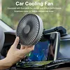 Portable Car Fan with Strong Suction and 3 Speeds Rechargeable Dashboard Cooling Air Wall Fan for Sedan SUV RV Auto Vehicles Home Windshield