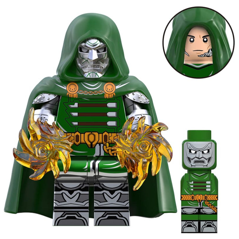 Dr Doom (Marvel Rivals) Custom Marvel Supervillain Minifigure Minifigure Bricks monstertoys