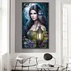 (40*70cm)Lantern Girl and Owl - Round AB Drill Diamond Painting