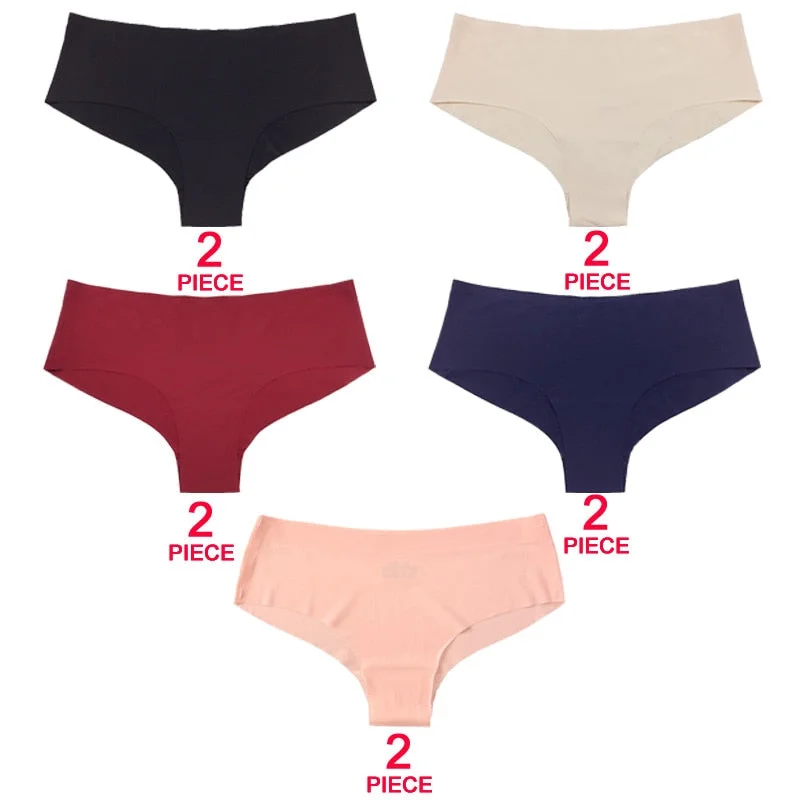 Meet'r 10 Pcs/Lot Seamless Panty Set Underwear Female Comfort Intimates Fashion Low-Rise Briefs 5 Colors Lingerie Drop Shipping