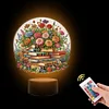 (US Local)Flower Book Diamond Painting Night Light 5D DIY Diamond Art Lamp Home Decor