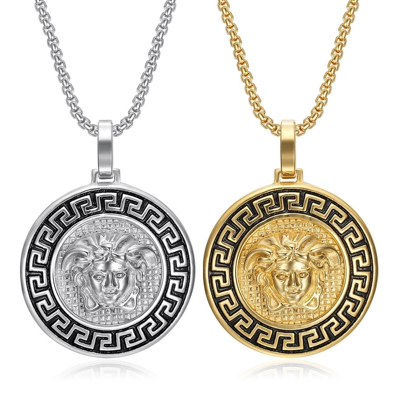 Hip-Hop Round Titanium Steel Plating 18K Gold Plated Men’s