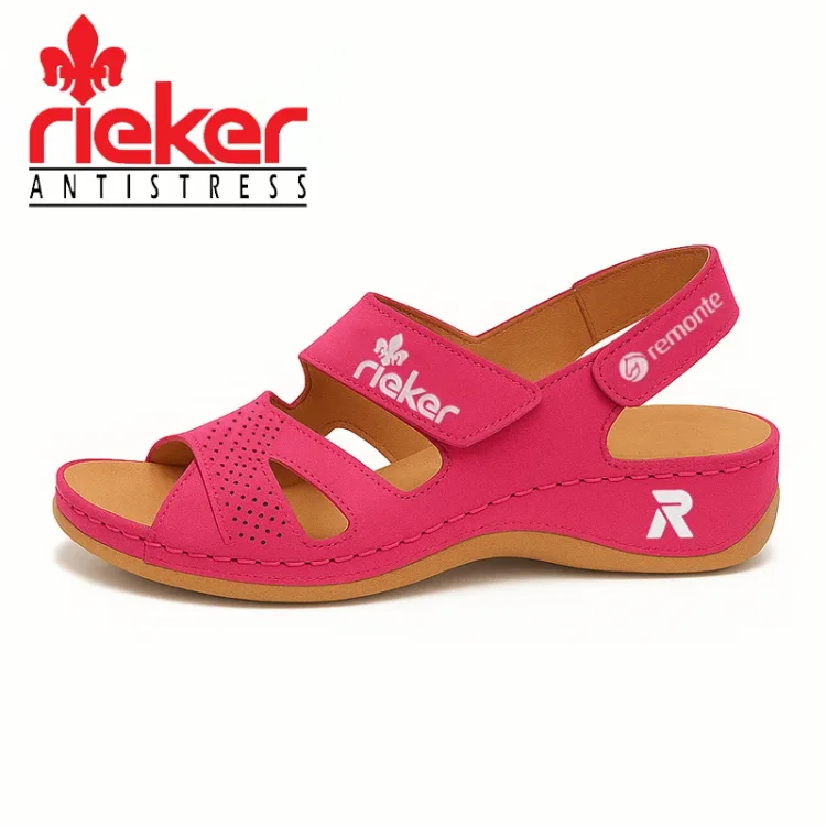 Nové dámské kožené sandály RIEKER® jsou stylové, elegantní a pohodlné.
