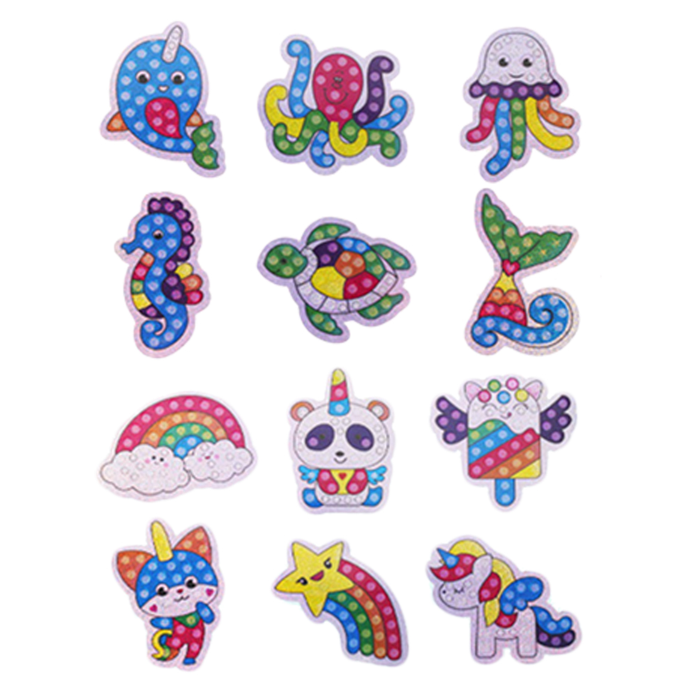 

12pcs Marine Life - 5D DIY Craft Sticker, 501 Original