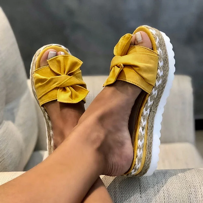 Colourp latform Wedges Slippers Women Sandals 2022  New Female Shoes Fashion Heeled Shoes Casual Summer Slides Slippers Women