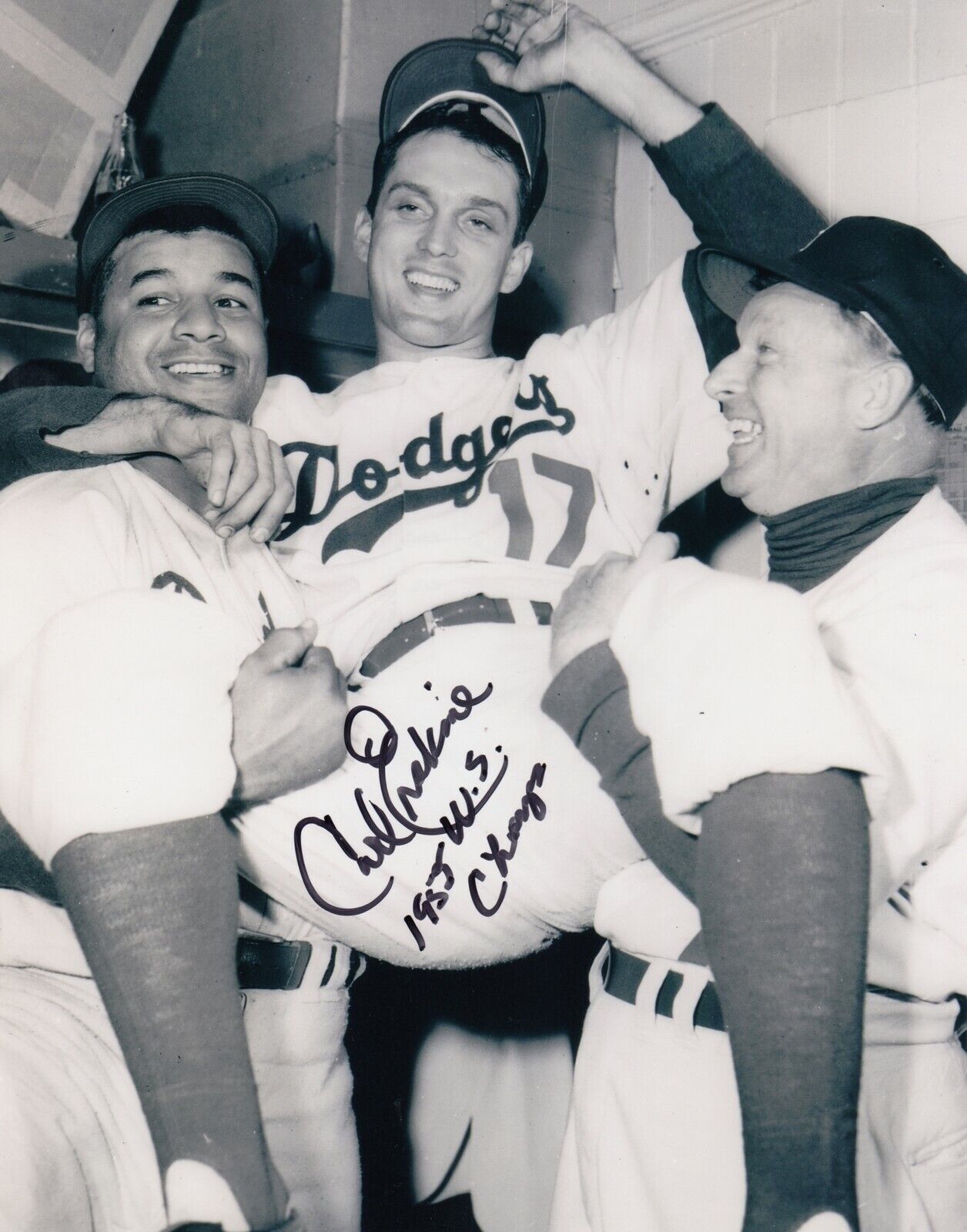 Carl Erskine #1 8x10 Signed Photo Poster painting w/ COA Brooklyn Dodgers