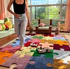 Puzzle Rug Handtufed Rug 100% Made with Newzealand Wool 