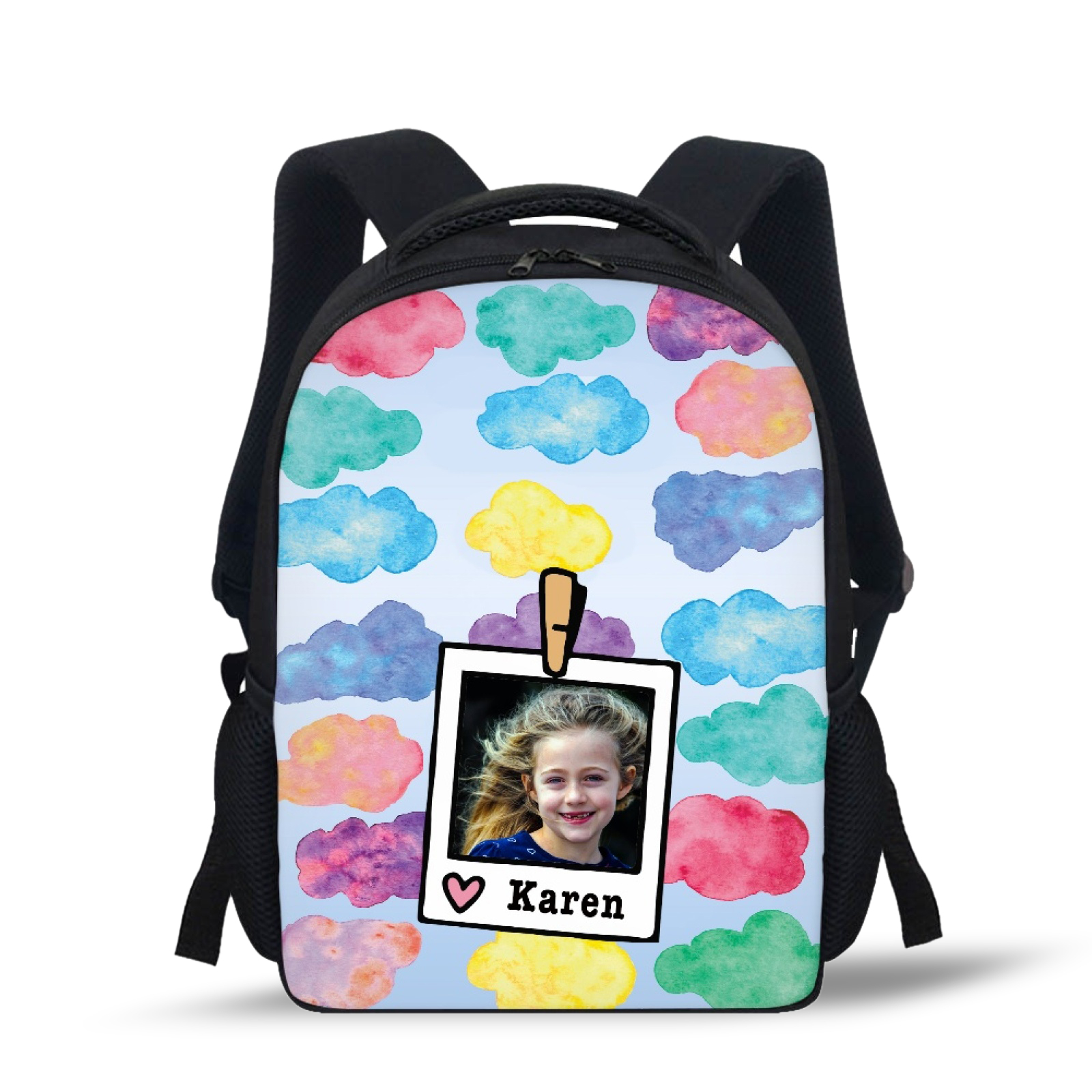 Personalized School Bag Custom Name And Photo Schoolbag Clound Backpack ...