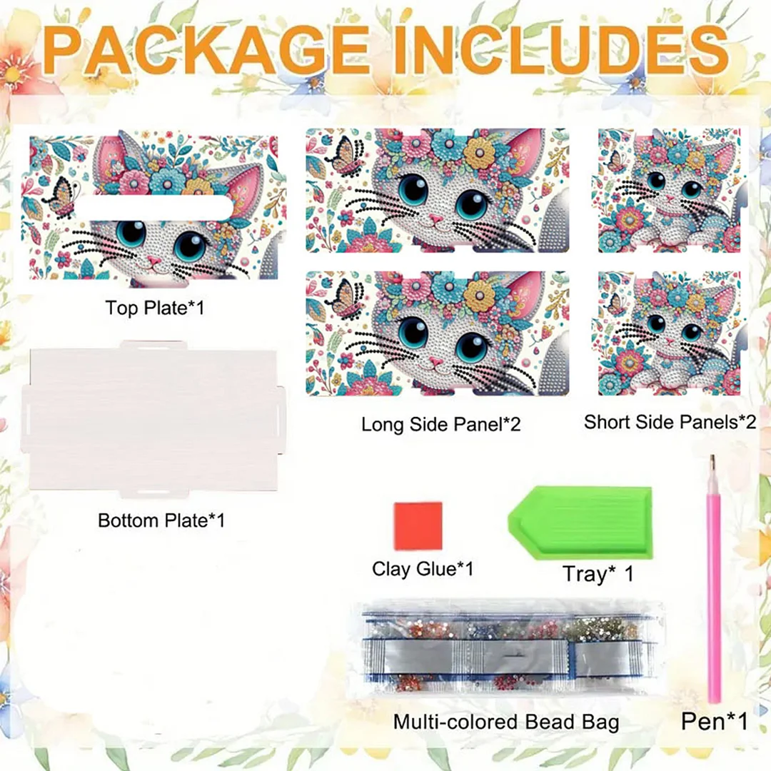 Wooden Diamond Painting Tissue Box for Home and Office Decoration(CZH001)