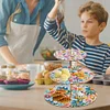3 Tier Acrylic Mandala Diamond Painting Cake Snack Stand for Afternoon Tea