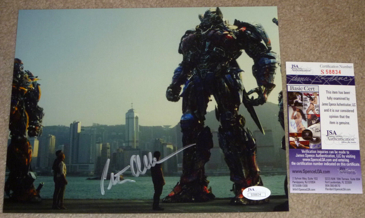 Peter Cullen Signed 8x10 Photo Poster painting, Optimus Prime, Transformers Movie, JSA COA