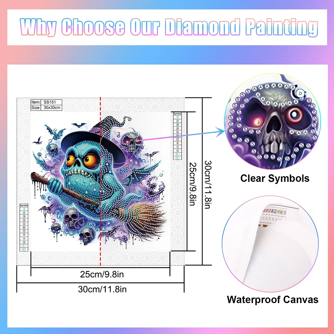 Diamond Painting - Partial Special Shaped Drill - Halloween Monster(Canvas|30*30cm)