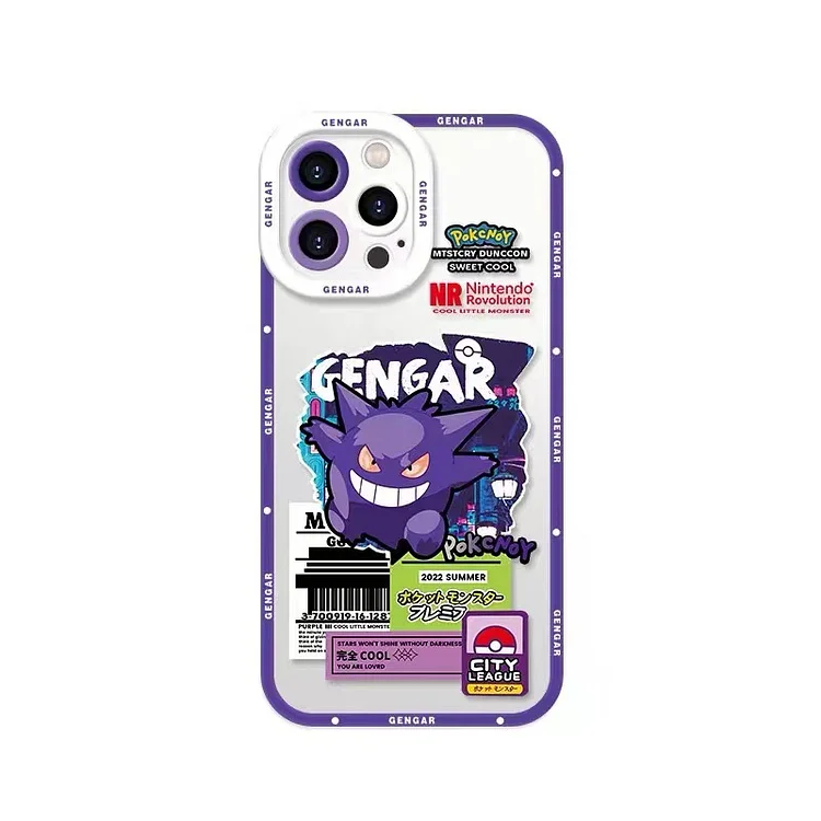 Pokemon Gengar Pixel Style Phone Case For Iphone