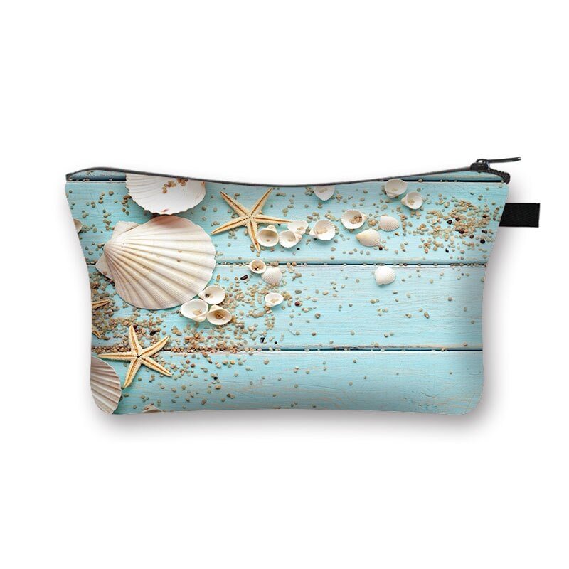 Polyester Cosmetic Bag - Starfish Shell
