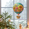 (US Only)Hot Air Balloon 2D Flat DIY Diamond Art Pendant Wall Decor for Home & Windows