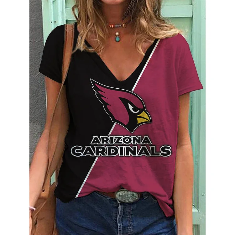 Arizona Cardinals Lightweight Short Sleeve V-Neck T-Shirt