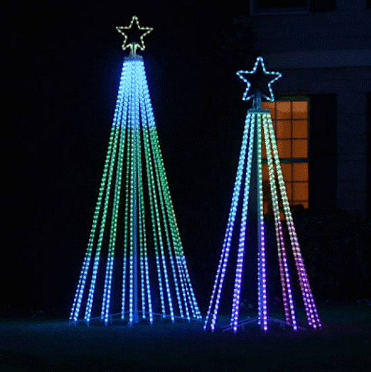 Multicolor LED Animated Outdoor Christmas Tree Light Show
