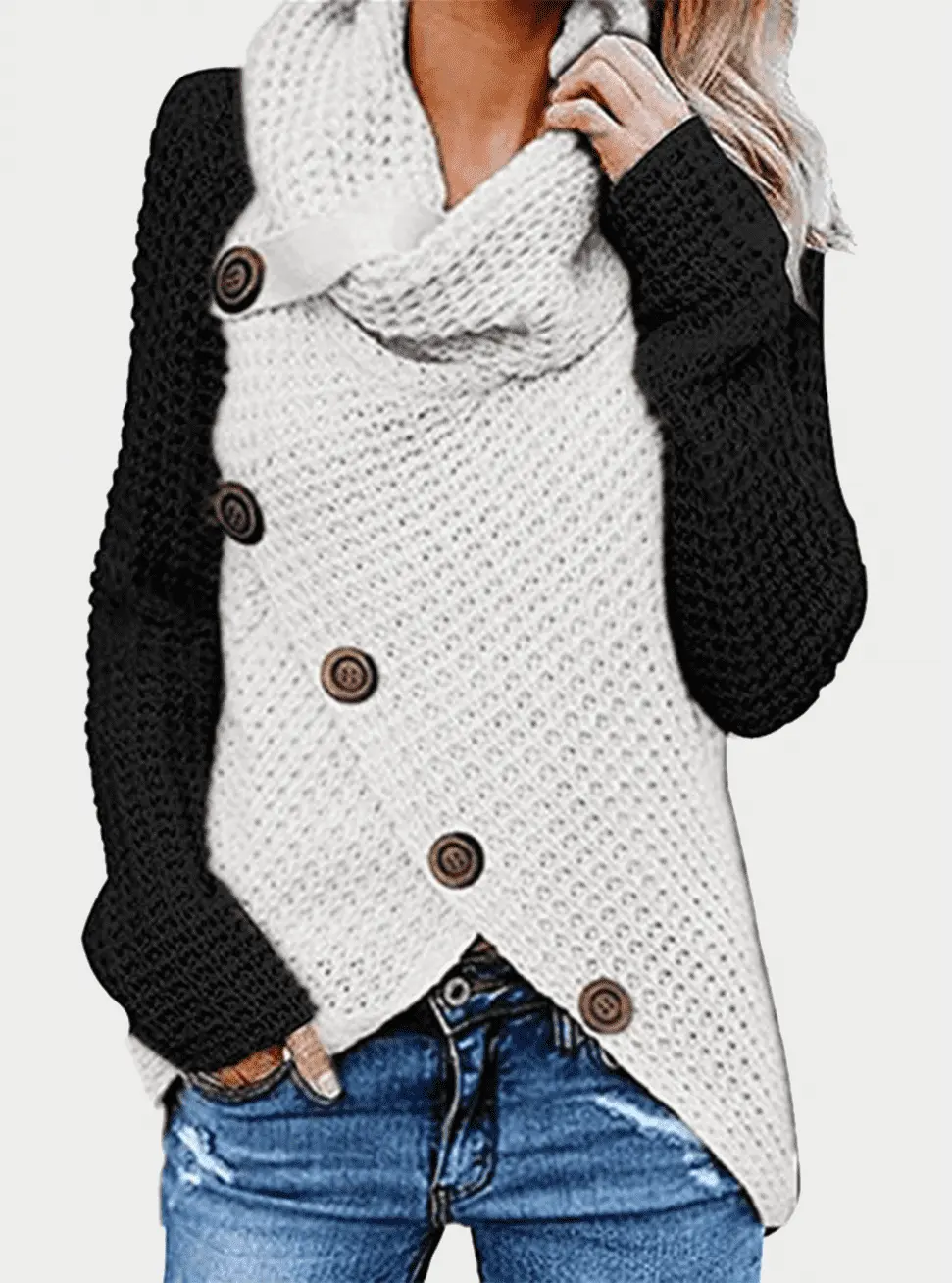  thdmladies Turtleneck Solid Color Sweater thedmladies