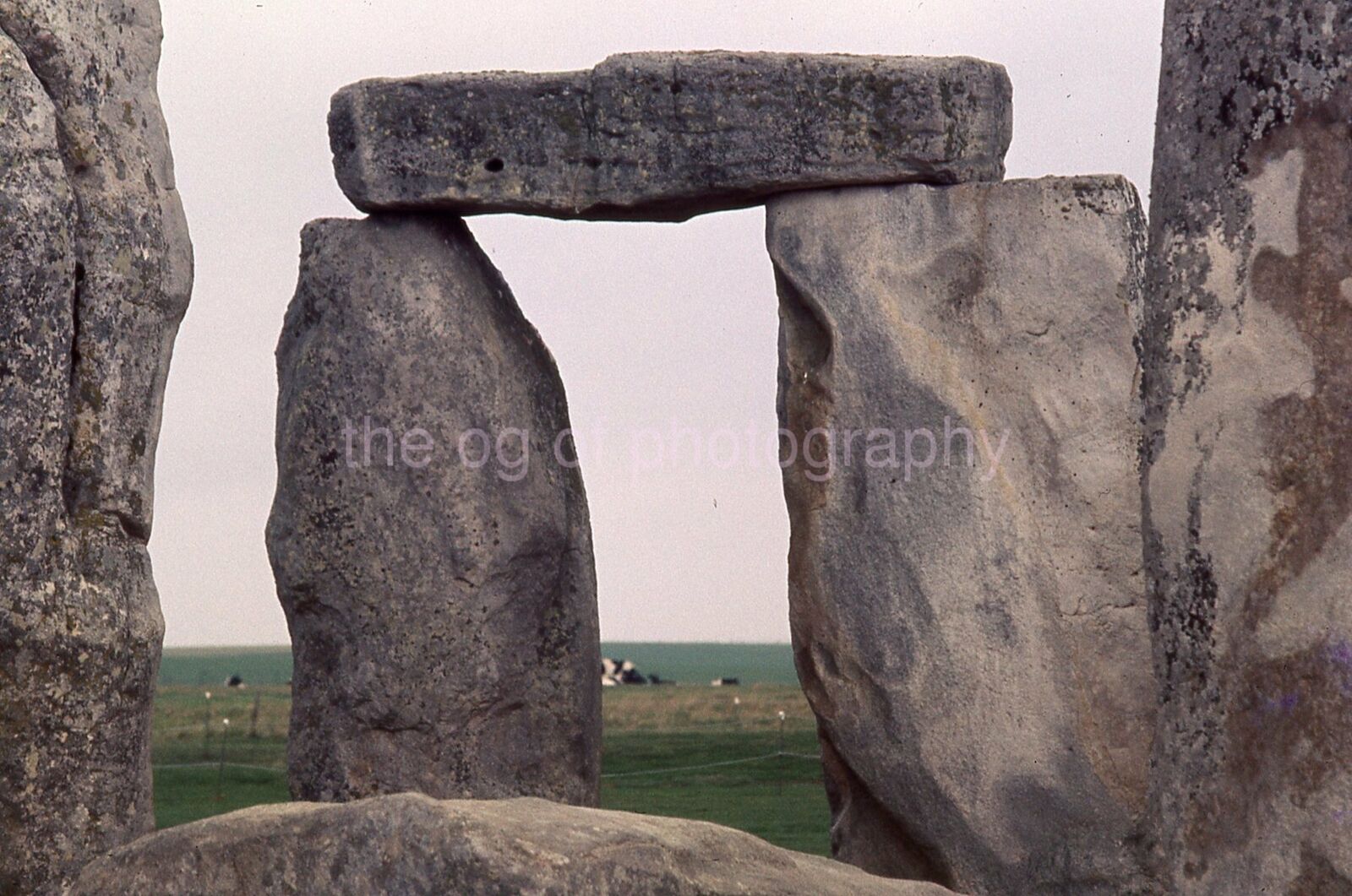 STONEHENGE 35mm FOUND SLIDE England COLOR Photo Poster painting MEGALITH SITE 16 T 21 P