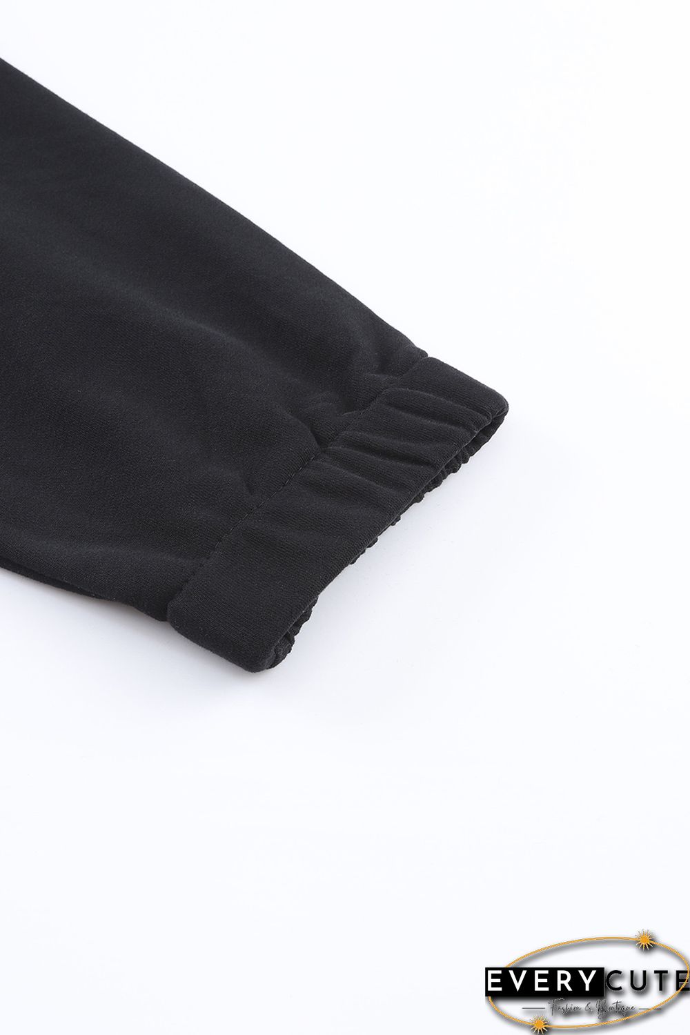 Black Drawstring Jogger Pants with Cargo Pockets