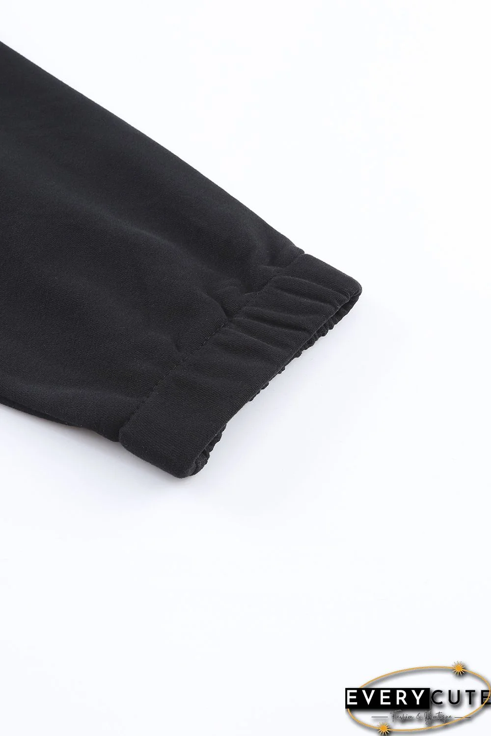 Black Drawstring Jogger Pants with Cargo Pockets