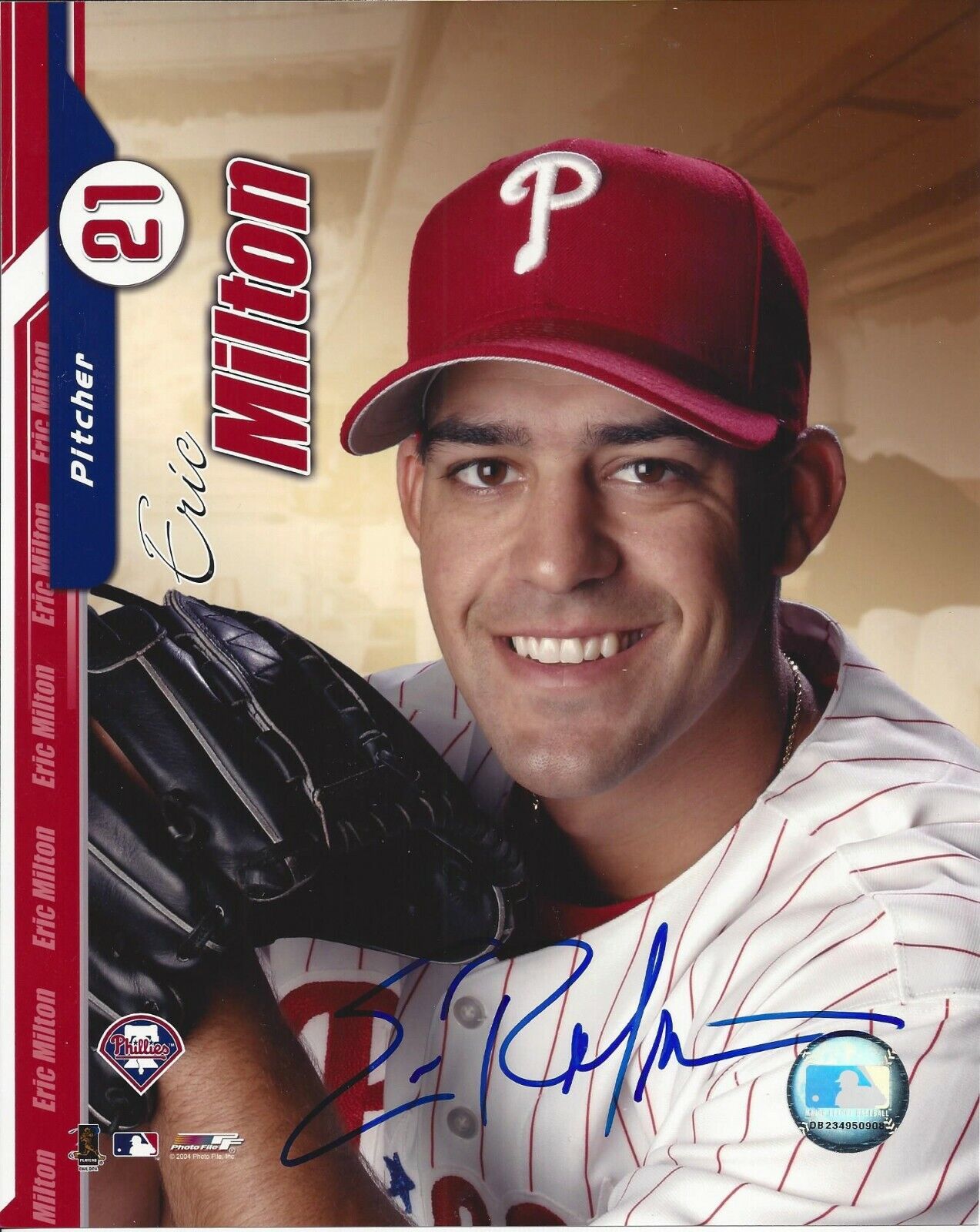 Eric Milton Autographed 8x10 Philadelphia Phillies#S1025