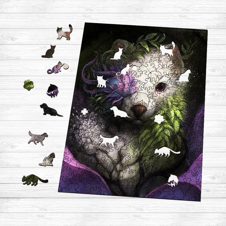 Ericpuzzle™ Ericpuzzle™White Fox Wooden Jigsaw Puzzle