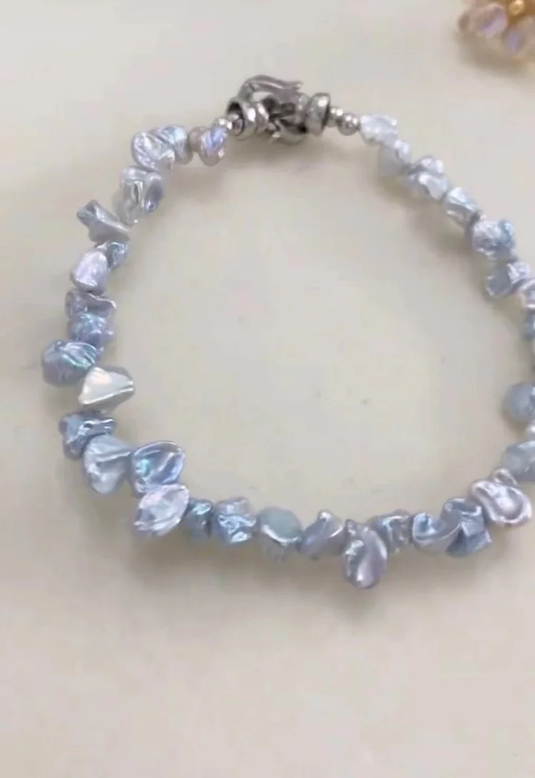 2024 tina pearls nice blue natural pearls cute bracelet 