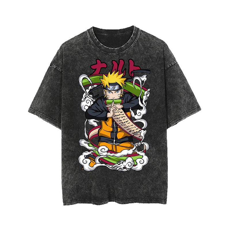 Unisex Casual Uzumaki Naruto Anime Print T-shirt