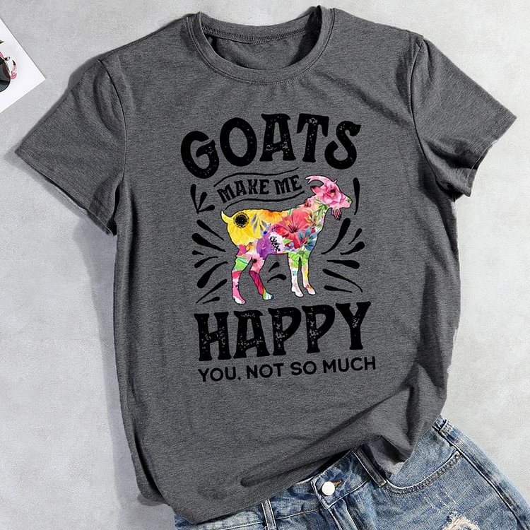 ANB -  Goats Make Me Happy T-Shirt Tee -012332