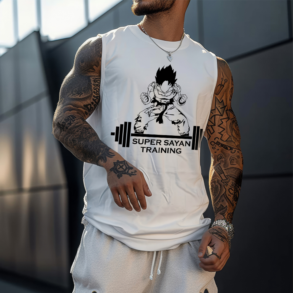 Unisex Dragon Ball Anime Printed Gym Tank Top