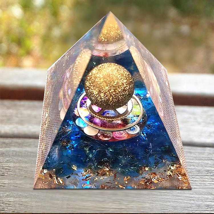 Aquamarine Healing Orgone Pyramid 