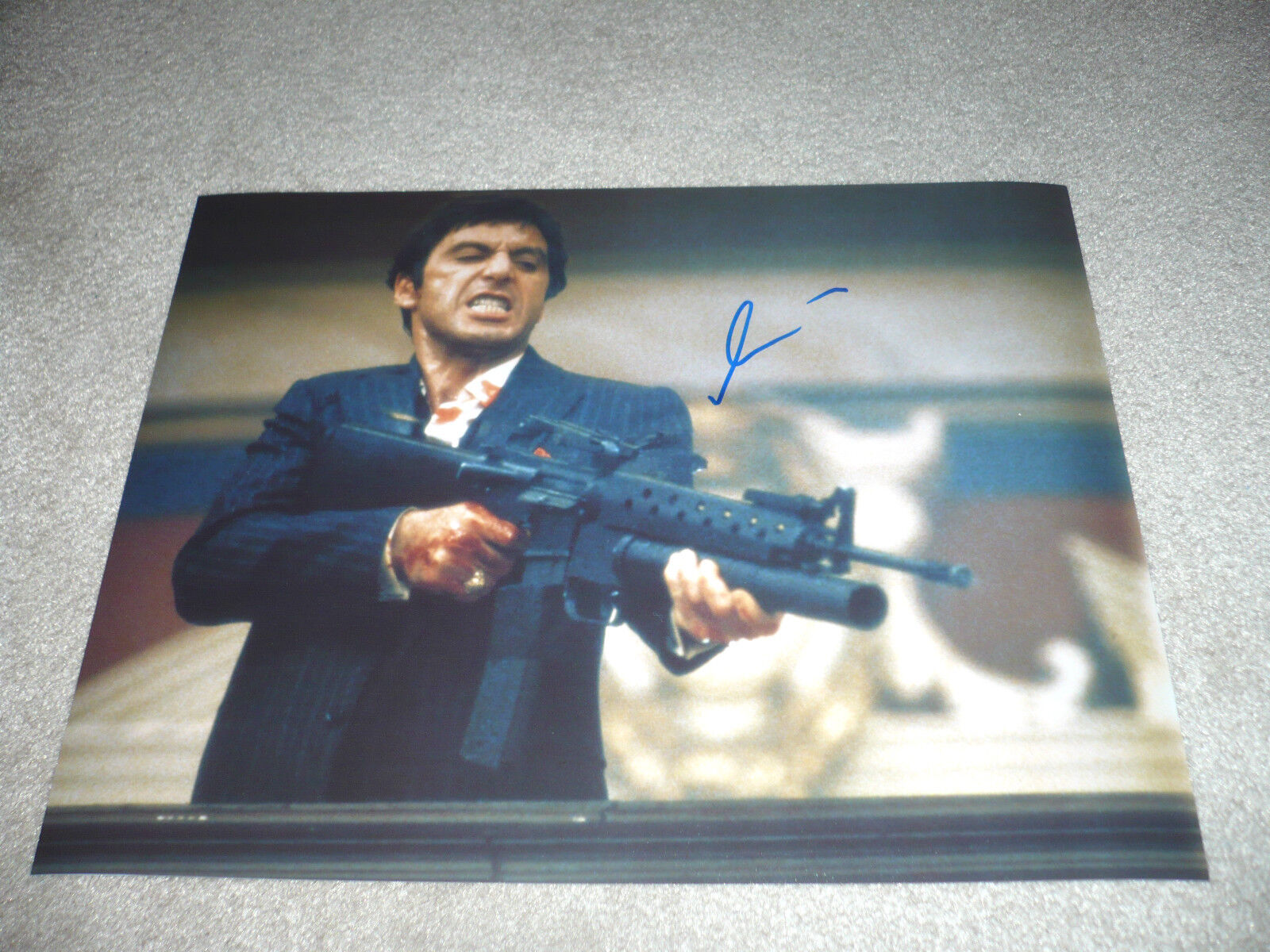 AL PACINO SIGNED SCARFACE 11X14 Photo Poster painting W/COA SAY HELLO TO MY LITTLE FRIEND PROOF