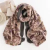 Autumn Winter Warm Floral Tassels Shawl Scarf