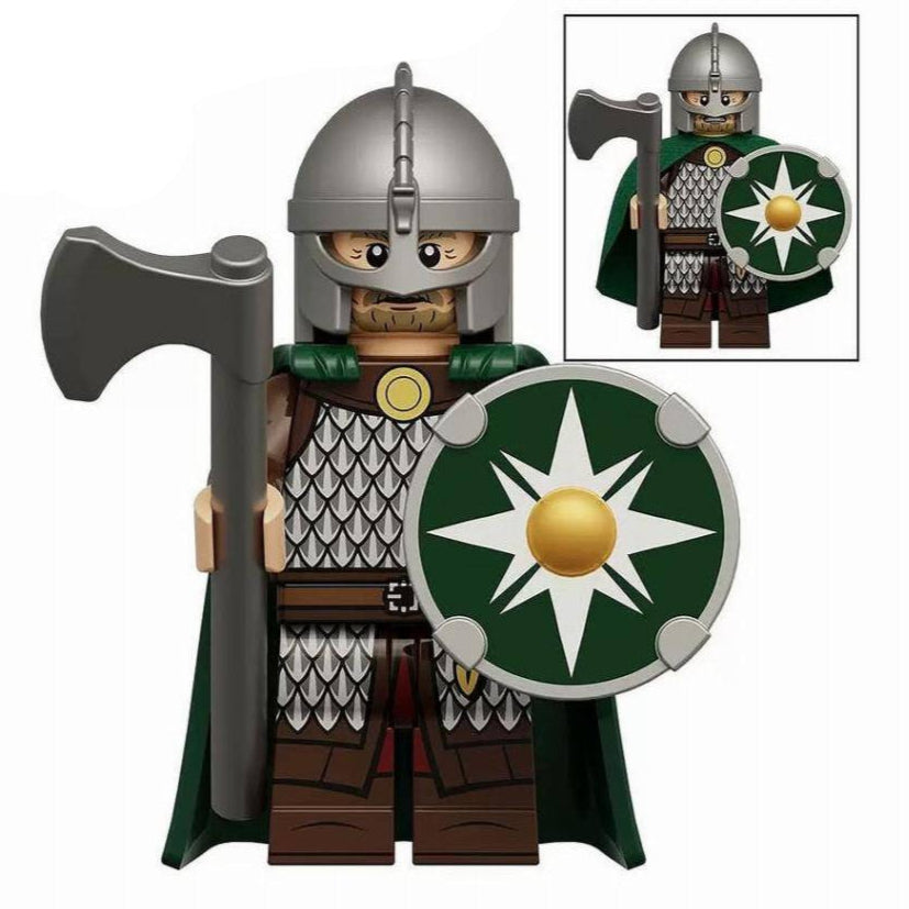 Rohan Warrior custom Lord of the Rings Minifigure Minifigure Bricks monstertoys