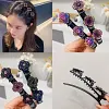 4 Pi&egrave;ces Pince Barrette &agrave; Cheveux lat&eacute;rale &agrave; Trois Fleurs