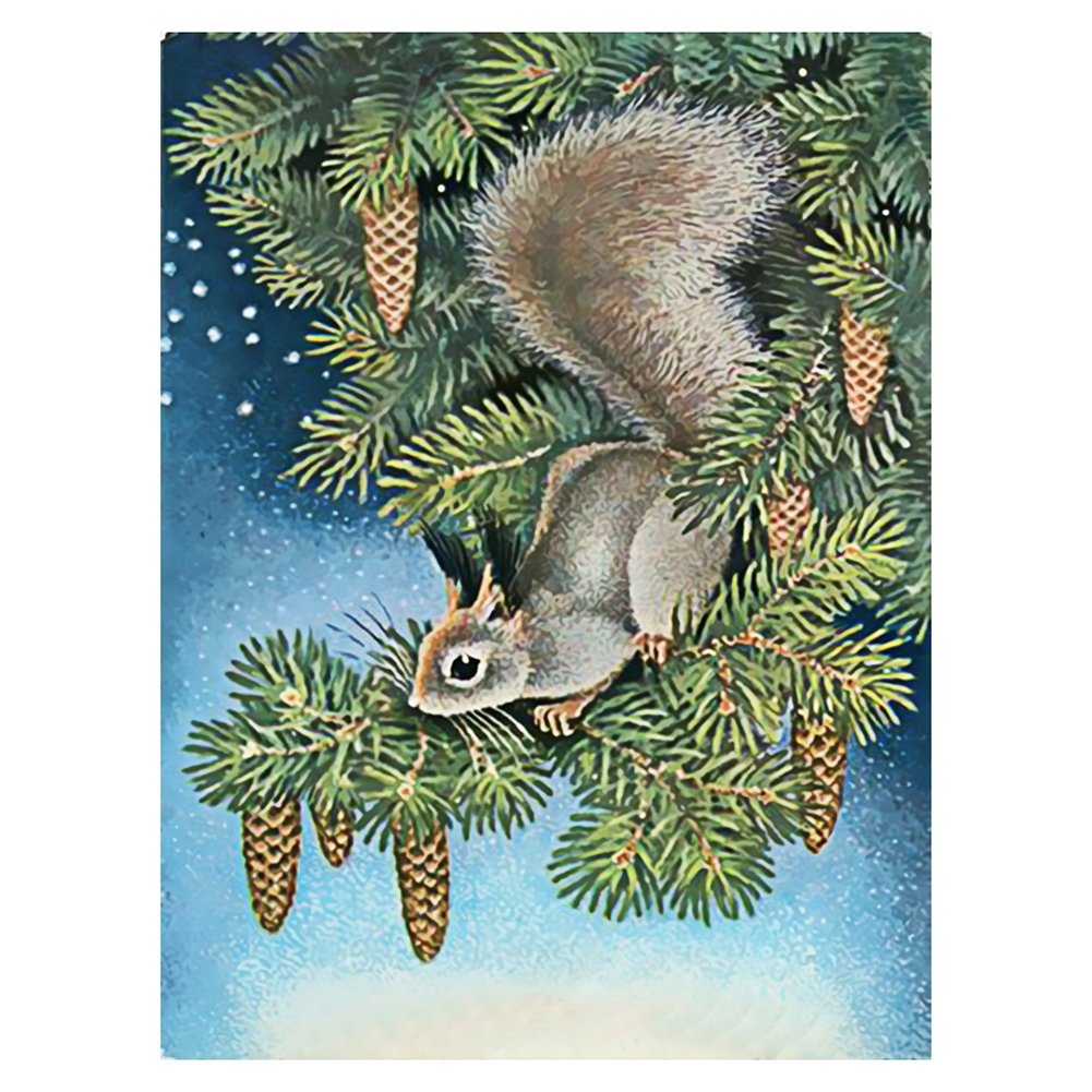 

Squirrel - 11CT Stamped Cross Stitch - 36*46CM, 501 Original