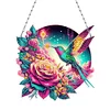 Flowers And Hummingbirds Double Sided - 5D DIY Pendant