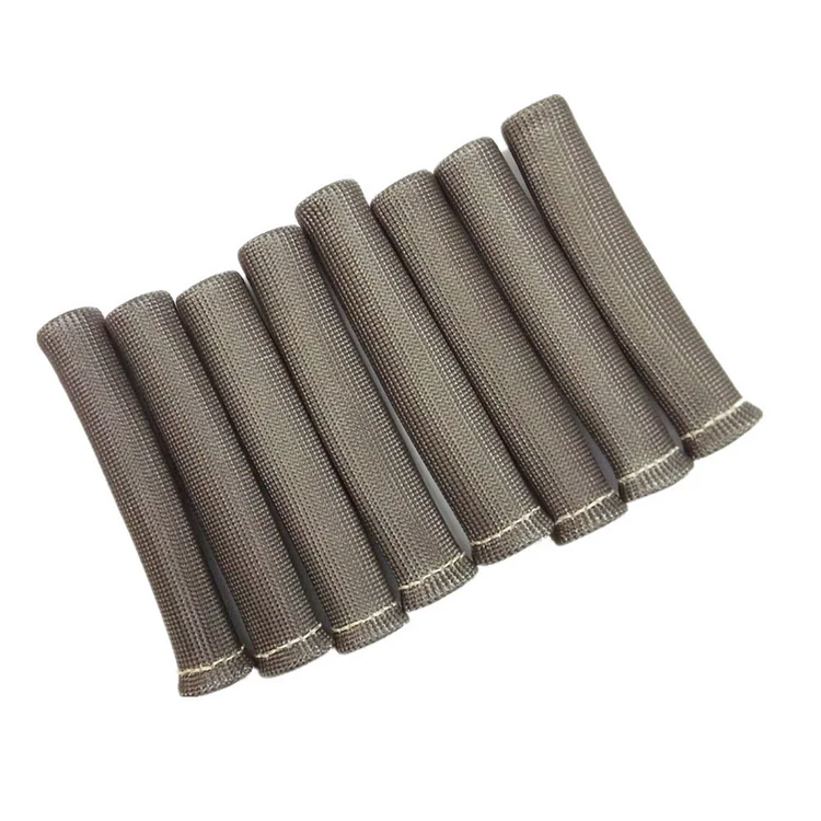 Silscvtt 8 Pieces 1200 Degree Spark Plug Wire Sheath Replacement for SBC BBC 350 454 Wire Support Heat Shield