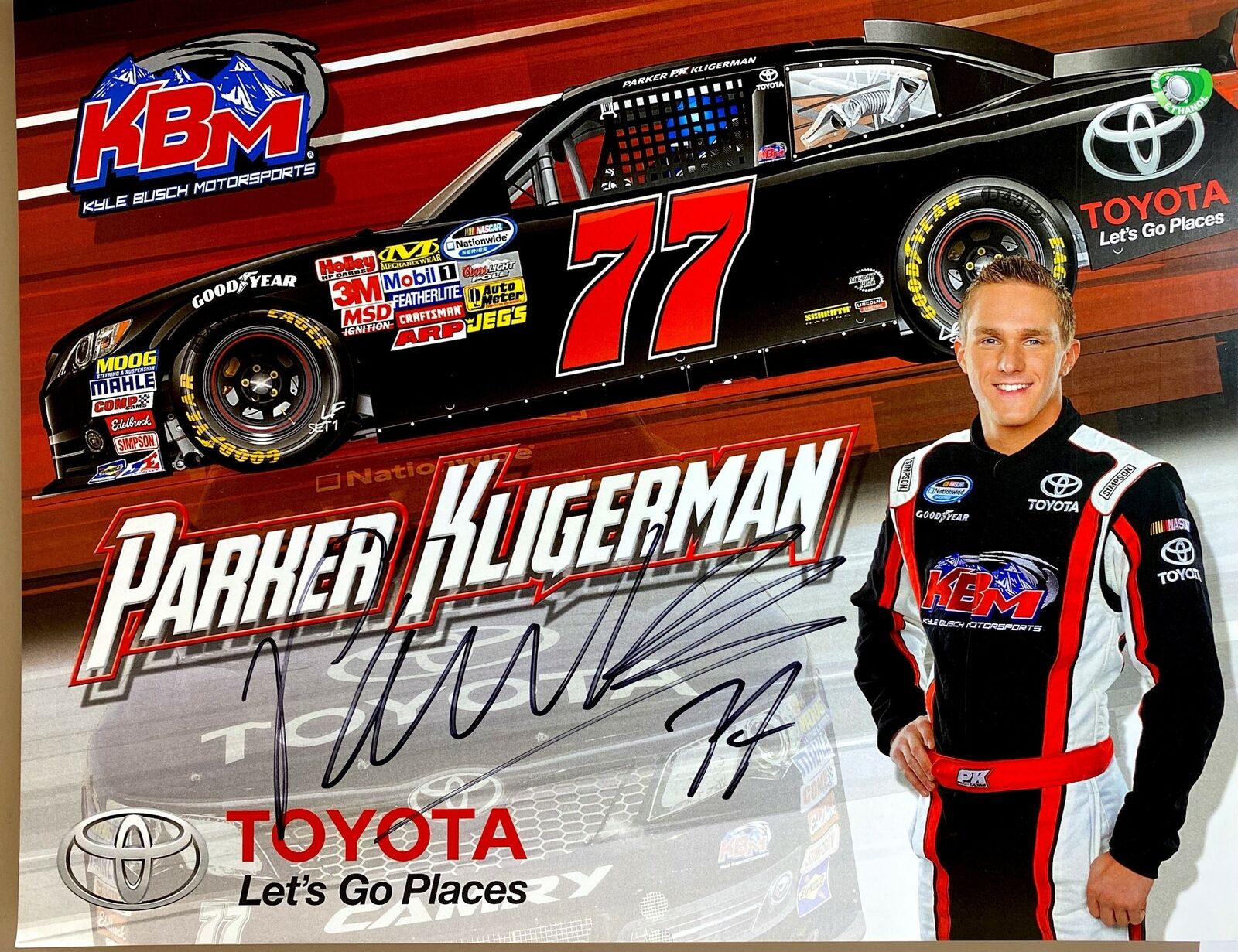 Parker Kligerman Signed 8.5x11 Photo Poster painting NASCAR Stock Car Racing Autograph Auto